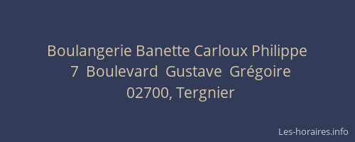 Boulangerie Banette Carloux Philippe