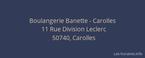 Boulangerie Banette - Carolles