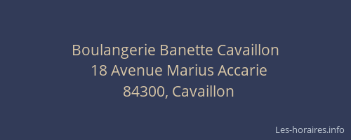 Boulangerie Banette Cavaillon