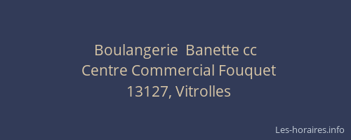 Boulangerie  Banette cc
