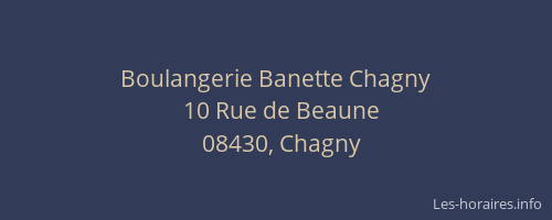 Boulangerie Banette Chagny