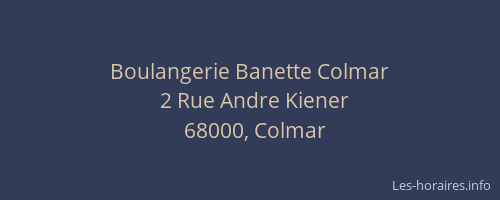 Boulangerie Banette Colmar