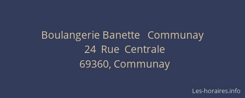 Boulangerie Banette   Communay