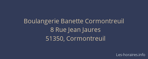 Boulangerie Banette Cormontreuil