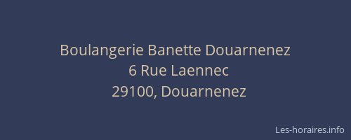 Boulangerie Banette Douarnenez