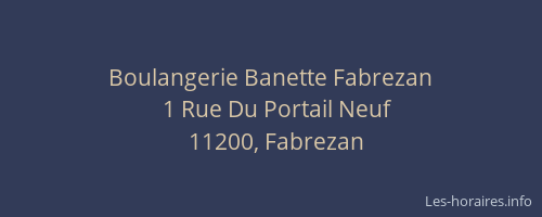Boulangerie Banette Fabrezan