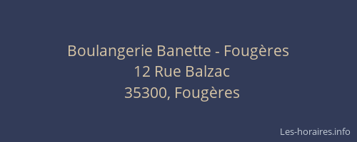Boulangerie Banette - Fougères