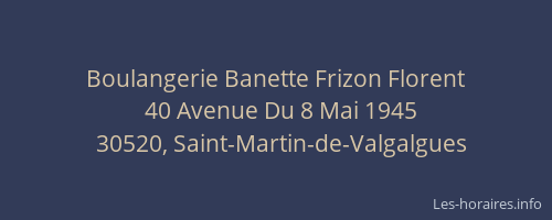 Boulangerie Banette Frizon Florent