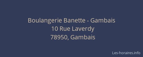 Boulangerie Banette - Gambais