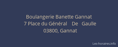 Boulangerie Banette Gannat