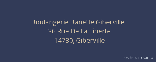Boulangerie Banette Giberville