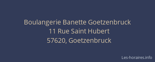 Boulangerie Banette Goetzenbruck