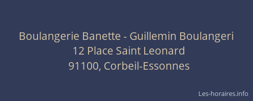 Boulangerie Banette - Guillemin Boulangeri