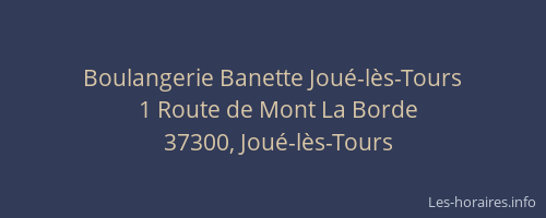 Boulangerie Banette Joué-lès-Tours