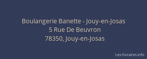 Boulangerie Banette - Jouy-en-Josas