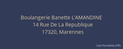 Boulangerie Banette L'AMANDINE