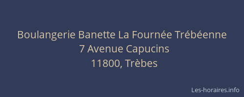 Boulangerie Banette La Fourn&eacute;e Tr&eacute;b&eacute;enne