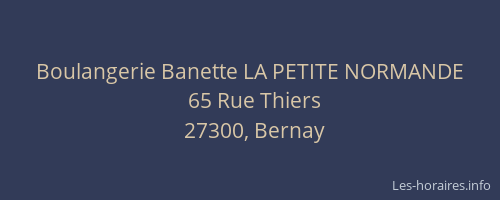 Boulangerie Banette LA PETITE NORMANDE