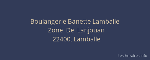 Boulangerie Banette Lamballe