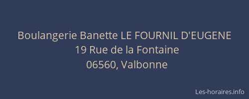 Boulangerie Banette LE FOURNIL D'EUGENE