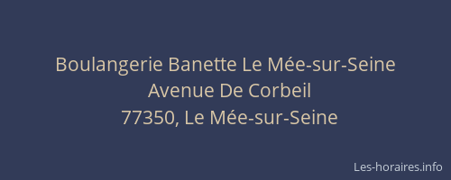 Boulangerie Banette Le Mée-sur-Seine