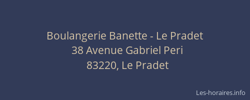 Boulangerie Banette - Le Pradet