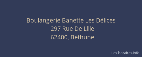 Boulangerie Banette Les Délices