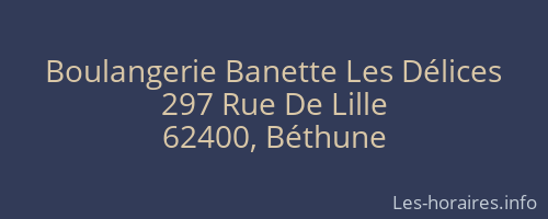 Boulangerie Banette Les Délices