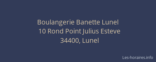 Boulangerie Banette Lunel