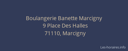 Boulangerie Banette Marcigny