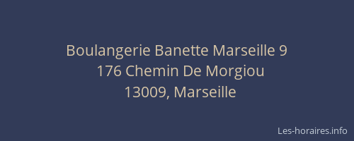 Boulangerie Banette Marseille 9