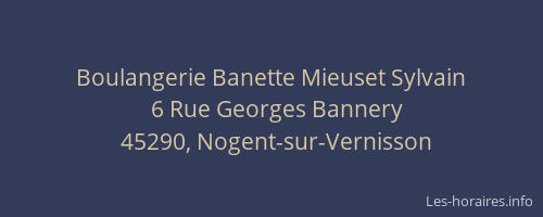 Boulangerie Banette Mieuset Sylvain