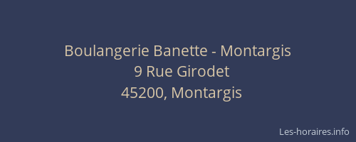 Boulangerie Banette - Montargis