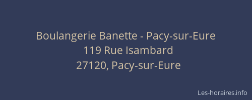 Boulangerie Banette - Pacy-sur-Eure