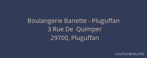 Boulangerie Banette - Pluguffan