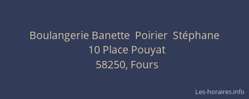 Boulangerie Banette  Poirier  Stéphane