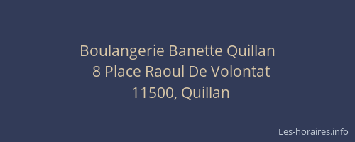 Boulangerie Banette Quillan