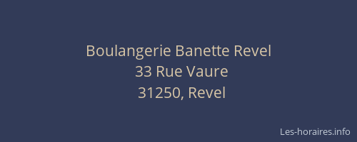 Boulangerie Banette Revel