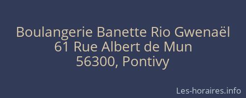 Boulangerie Banette Rio Gwenaël