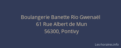 Boulangerie Banette Rio Gwenaël