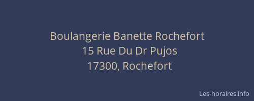 Boulangerie Banette Rochefort