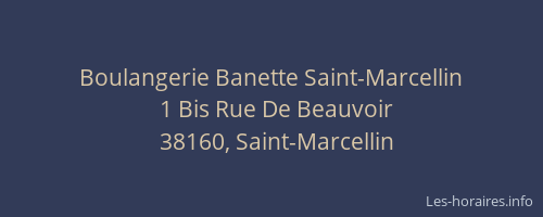 Boulangerie Banette Saint-Marcellin