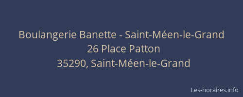 Boulangerie Banette - Saint-Méen-le-Grand