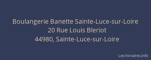 Boulangerie Banette Sainte-Luce-sur-Loire