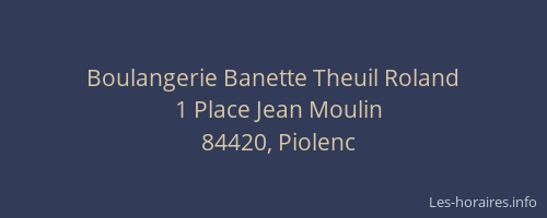 Boulangerie Banette Theuil Roland