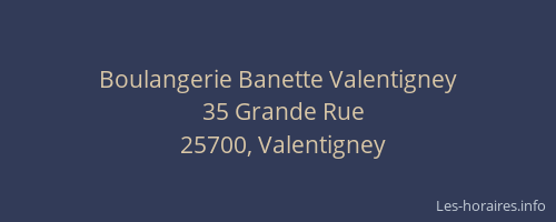 Boulangerie Banette Valentigney