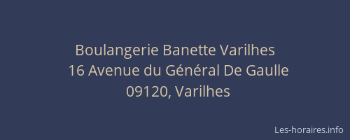 Boulangerie Banette Varilhes