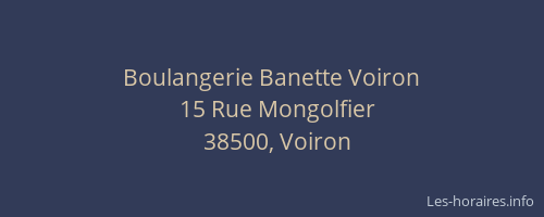 Boulangerie Banette Voiron