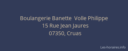 Boulangerie Banette  Volle Philippe