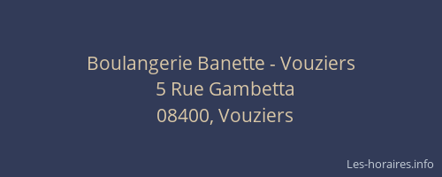 Boulangerie Banette - Vouziers